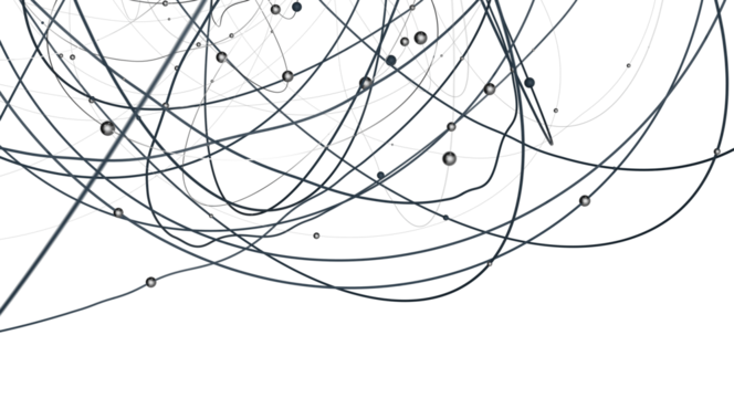 The structure of the network connection of points and lines. Data technology.