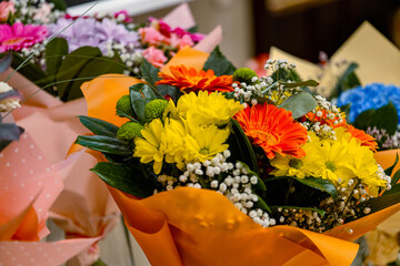 Bouquet of flowers on a table