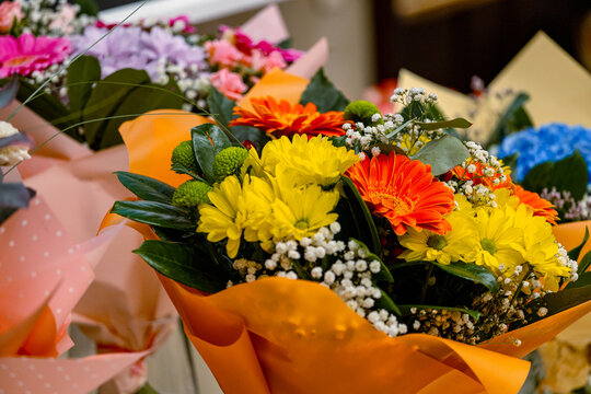 Bouquet of flowers on a table