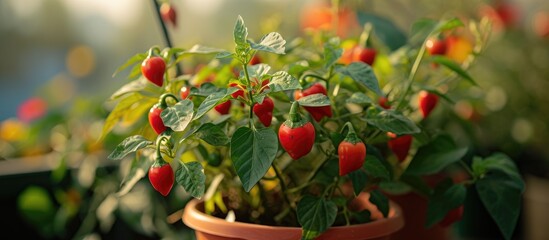 Tasty vegetarian food can be found in peppers of various colors.