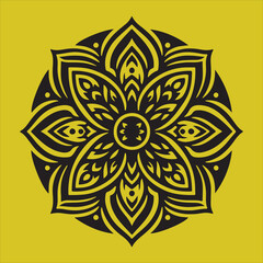Minimalist Vector Design of a Mandala