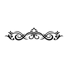 Fototapeta na wymiar decorative border divider black vector design element