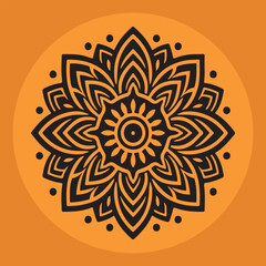 Minimalist Vector Design of a Mandala