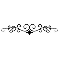 decorative border divider black vector design element