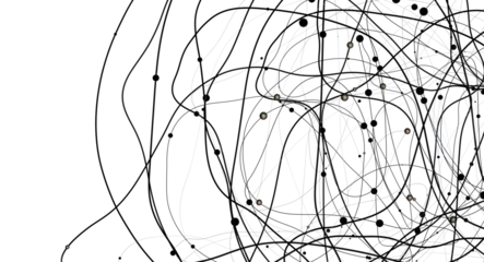 The structure of the network connection of points and lines. Data technology.