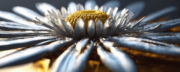 a close up of a flower with a yellow center and white petals - Powered by Adobe