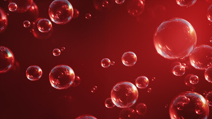 soap bubble on red background
