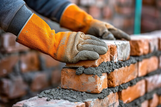ladrillos photo of setting bricks during construction