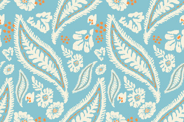 Seamless pattern based on ornament paisley Bandana Print. Vector ornament paisley Bandana Print. Silk neck scarf or kerchief square pattern design style, best motive for print on fabric or paper.