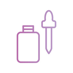 serum icon with white background vector stock illustration