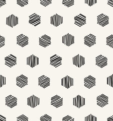 Vector seamless pattern. Hand drawn geometric swatch. Sloppy background with doodles. Creative modern graphic design.	