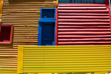 Detail of colorful building at Caminito street in La Boca, Buenos Aires, Argentina..