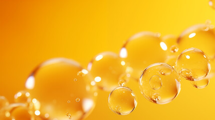 soap bubble on orange and yellow background
