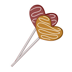 Lollipop Candy Coated Love Valentine Clip Art