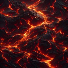 Lava, vulcão em erupção, fogo, ambiente quente