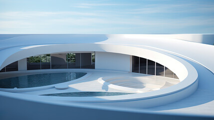Abstract architecture design influenced by nature and soft forms
