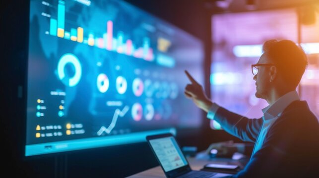 Especialista en datos utilizando an&aacute;lisis interactivo en pantalla para optimizar estrategias de negocio