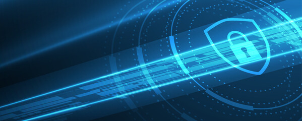 Fototapeta premium Science futuristic internet high computer technology business background