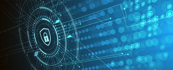 Fototapeta premium Science futuristic internet high computer technology business background