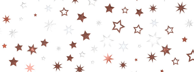 Shimmering Starry Christmas: Spectacular 3D Illustration Showcasing Falling Holiday Stars