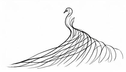 hand drawn sketch of a bird