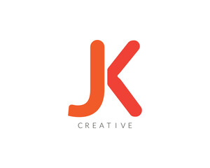Creative Modern JK Latter Logo Template vector Abstract Monogram Symbol victor illustration.