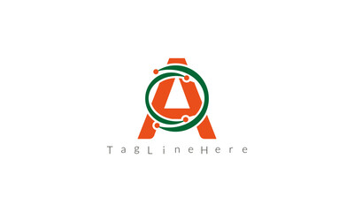 Creative Modern AO Latter Logo Template vector Abstract Monogram Symbol victor illustration.