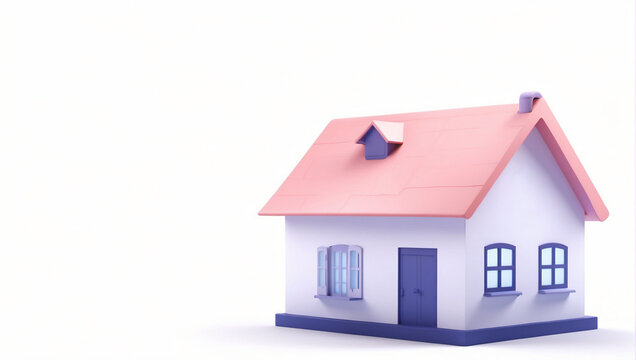 3d illustration of house isolated on white background