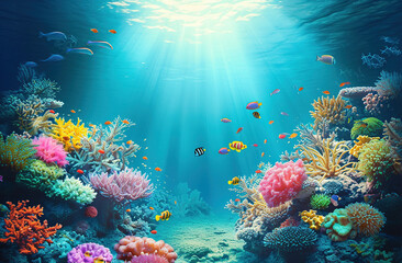 Obraz na płótnie Canvas Under water background image for wallpaper