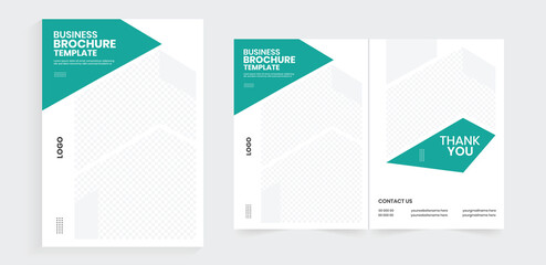 Bifold a4 brochure design, Editable folded manual handbook, business new planning template, front and back company profile design layout