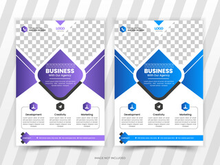 Creative Corporate flyer Design Template. Business Flyer Layout. Vector illustration
