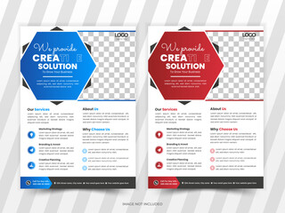 Creative Corporate flyer Design Template. Business Flyer Layout. Vector illustration