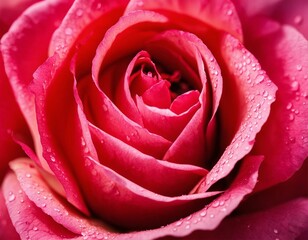 Zoom sur les pétales d'une rose