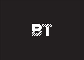 TB BT logo design vector template