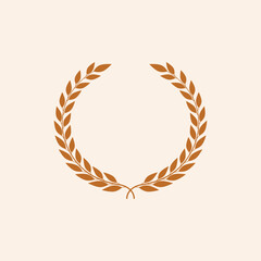 Wreaths and Branches With Leaves. Hand Drawing Laurel Wreaths and Branches Collection. Laurel Wreaths, Swirls, Twigs and Flower Ornaments. Herbs, Flowers and Plants Design