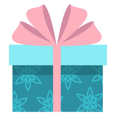 gift box with vector ribbon ties