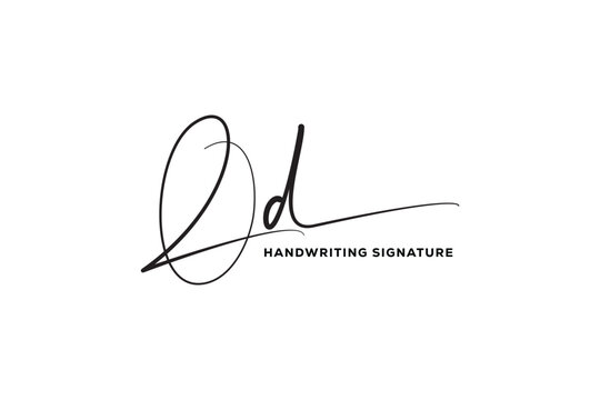 QD initials Handwriting signature logo. QD Hand drawn Calligraphy lettering Vector. QD letter real estate, beauty, photography letter logo design.