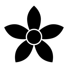 Flower black icon.