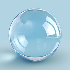 Big transparent crystal round bubble. Generative AI - 727321193