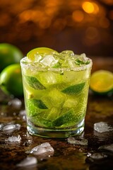 Caipirinha: A Brazilian cocktail made with cachaÃ§a, lime, sugar, and crushed ice