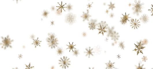 Winter Flurry: Mesmeric 3D Illustration Depicting Descending Festive Snowflakes