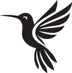 Humming bird silhouette vector image, vector artwork of a humming bird