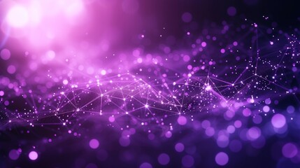 Abstract Background with a Purple Technology Network.