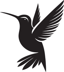 Humming bird silhouette vector image, vector artwork of a humming bird