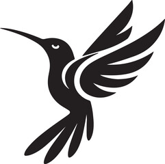 Humming bird silhouette vector image, vector artwork of a humming bird
