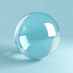 Big transparent crystal round bubble. Generative AI - 727321787