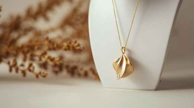 Well-designed necklace mockup with a simple yet elegant design.