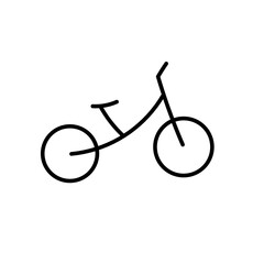 Bicycle types vector linear icons set. Outline symbols pack with editable stroke. Collection of simple 20 bicycle types icons isolated contour illustrations. bmx, touring, dirt, female bike.