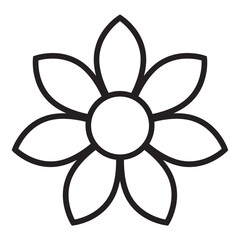 Flower line icon.