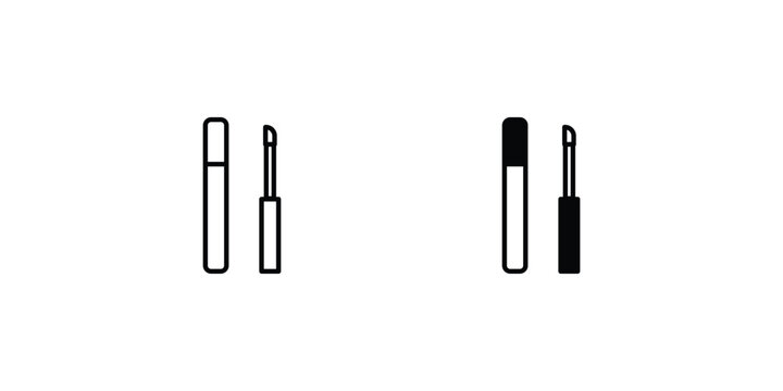 lip gloss icon with white background vector stock illustration